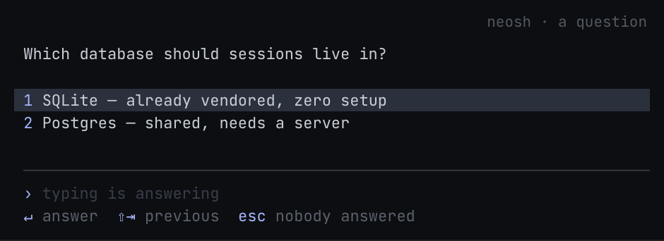 questions screenshot